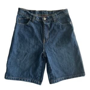 Vintage Denim Jean Shorts Boys Size 12 Cotton back cargo pockets